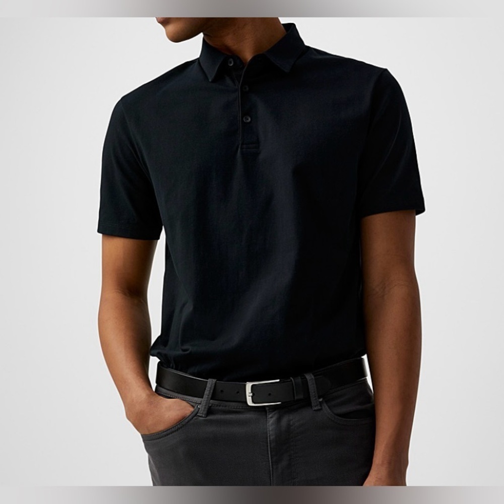 2/40$ Simon’s Le 31 organic cotton black polo Sz‎ XL NWT